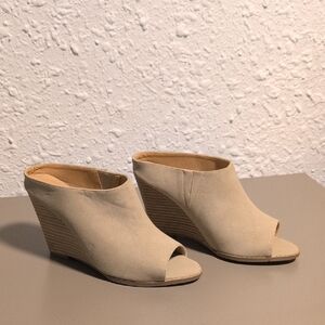 CCOCCI Cream Wedge Mules